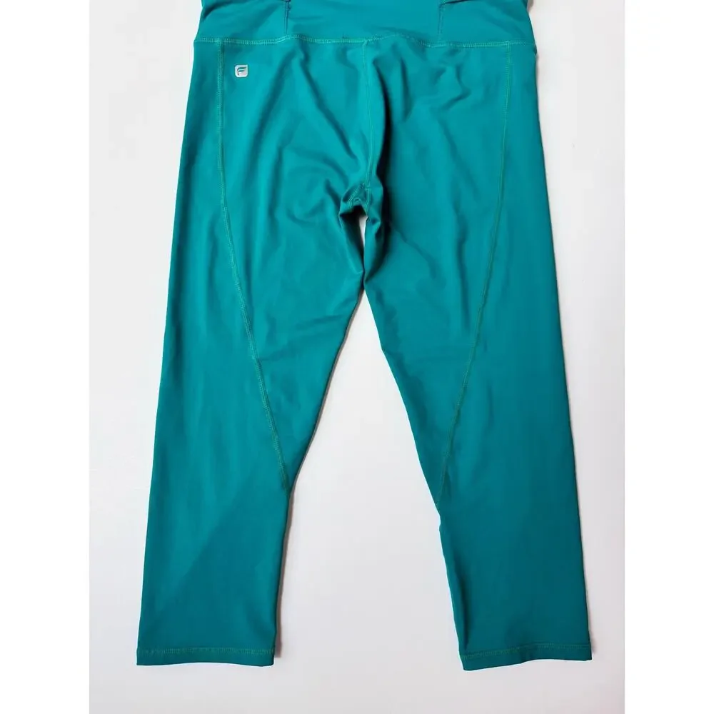 Fabletics Laurel Green Gia Powerlite Mid Rise Crop Leggings XS - Picture 7 of 11